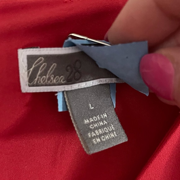 Chelsea28 Bell Sleeve Chiffon Coral Shirt Dress - Picture 4 of 12